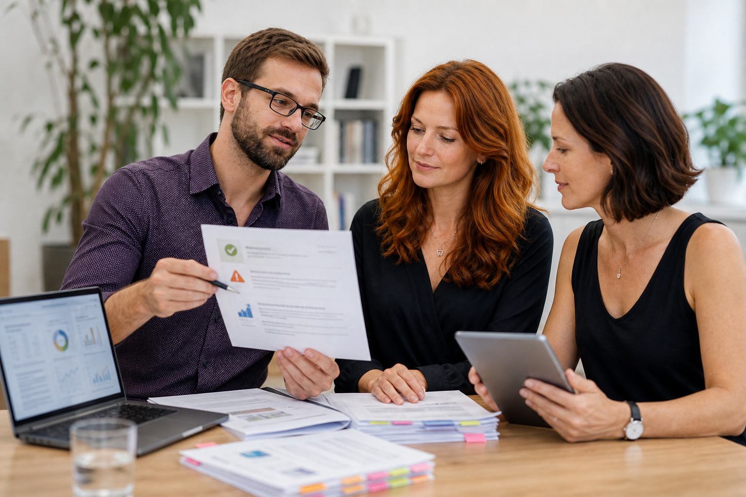 Steeso team consulting on HR, accounting and operations